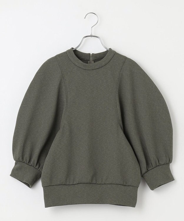 #Newans ラウンドスリーブカットソー カーキ