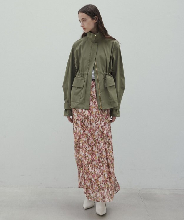 BEIGE， 【洗える】BORONIA / フラワーシフォンロングスカート Pink Print