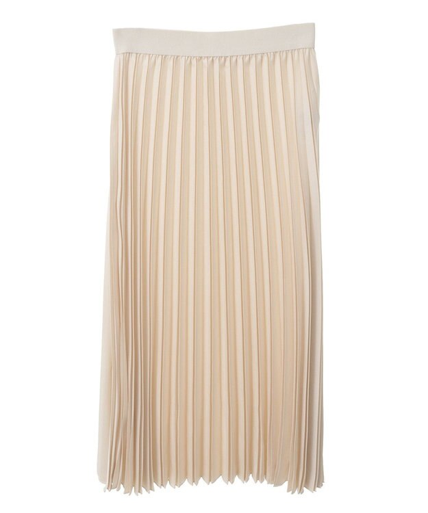 Green Parks 微光沢　プリーツスカート Ivory