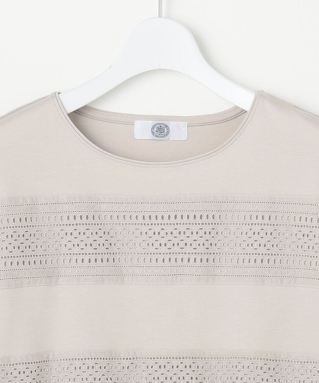 J.PRESS LADIES レーシーコンビ カットソー グレージュ系