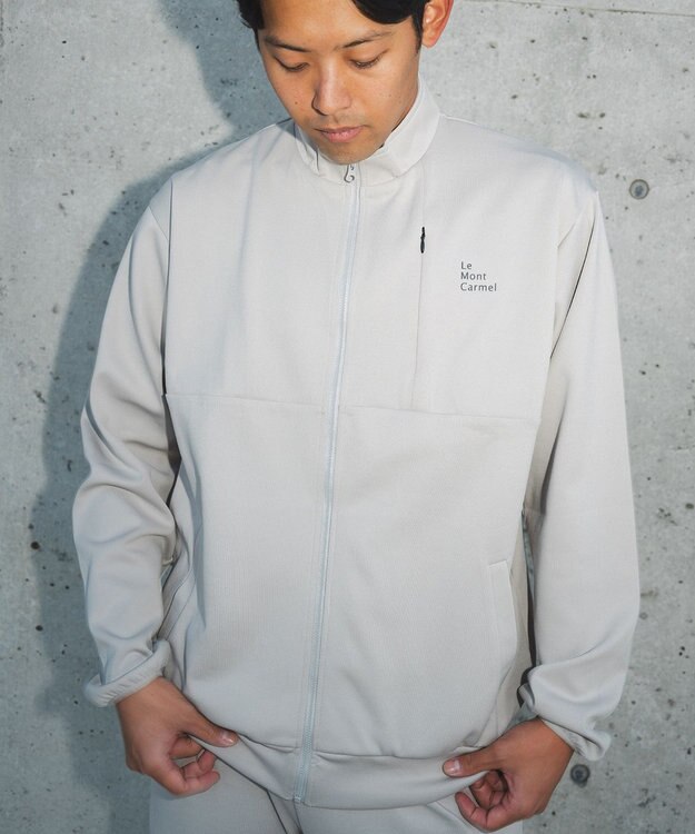 SHARE PARK MENS 【UVカット・吸水速乾・ストレッチ・軽量・アンチピリング 】ダンボールトラックジャケット（L・XLサイズ） ベージュ系