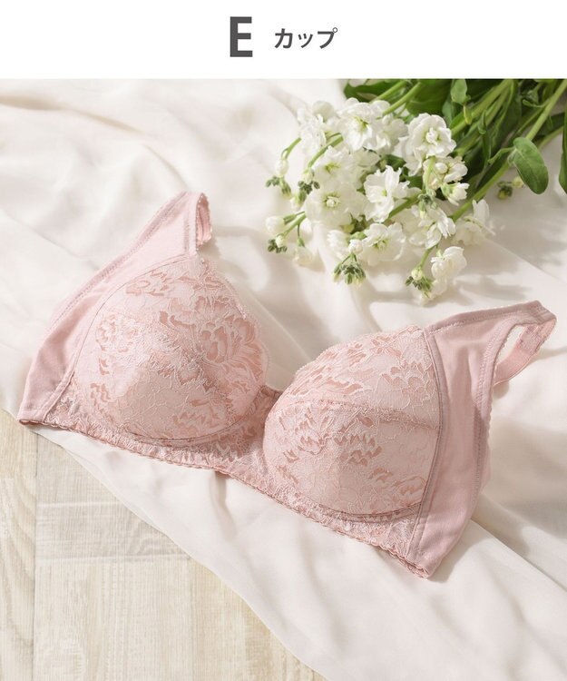 Wing ノンワイヤーブラ 脇胸すっきり 背中の段差がつきにくい フルカップ NB3503 ウイング／ワコール ピーチ