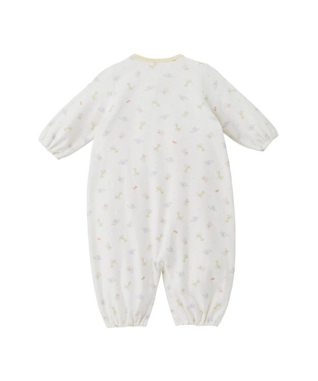 MIKI HOUSE HOT BISCUITS 【50-60㎝】 スムース素材 総柄ツーウェイオール マルチカラー