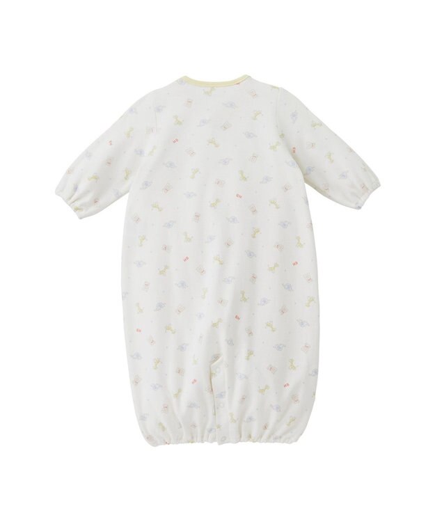 MIKI HOUSE HOT BISCUITS 【50-60㎝】 スムース素材 総柄ツーウェイオール マルチカラー