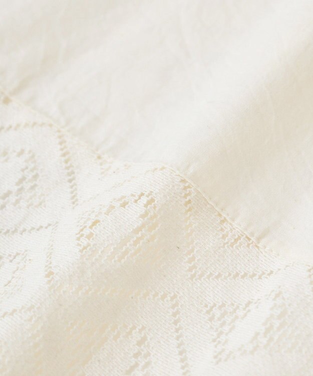 CRAFT STANDARD BOUTIQUE レースパッチワークシャツ Ivory