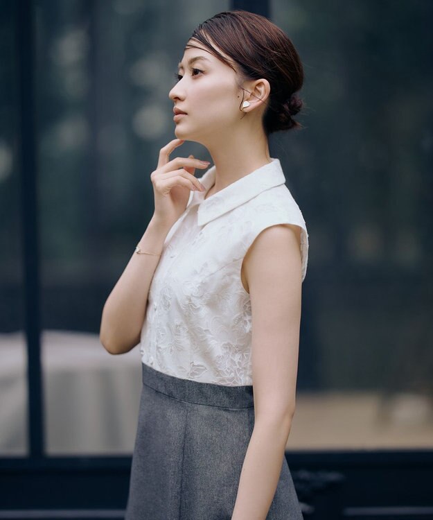 TOCCA 【星風まどかさん着用】VOILE SUCRE ドレス ライトグレー系