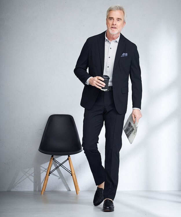 JOSEPH ABBOUD 【快適な着心地・イージーケア】ジャージーシャツ ダルブルー系5