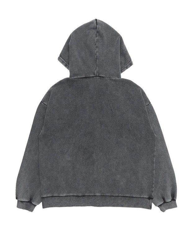 WEGO ロゴヴィンテージウォッシュジップパーカー スミクロ