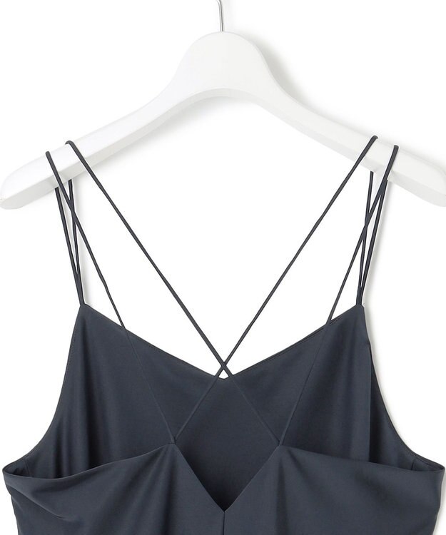 ICB L 【WEB＆一部店舗限定】 StretchVintageSatin オールインワン ネイビー系