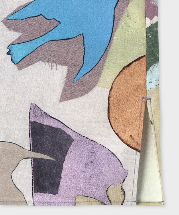 Paul Smith River Collage プリント 半袖 シャツ グレイッシュブルー