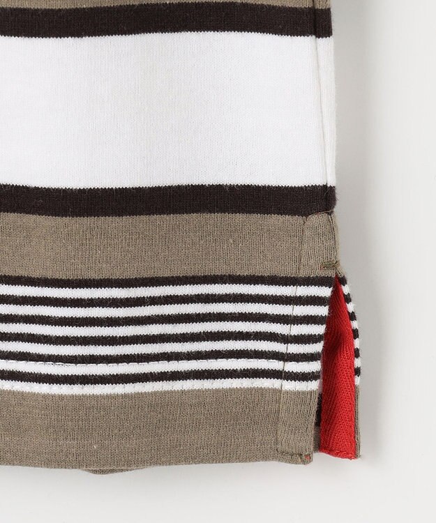 J.PRESS KIDS 【140-170cm】ボーダー ポロシャツ グレーベージュ系1