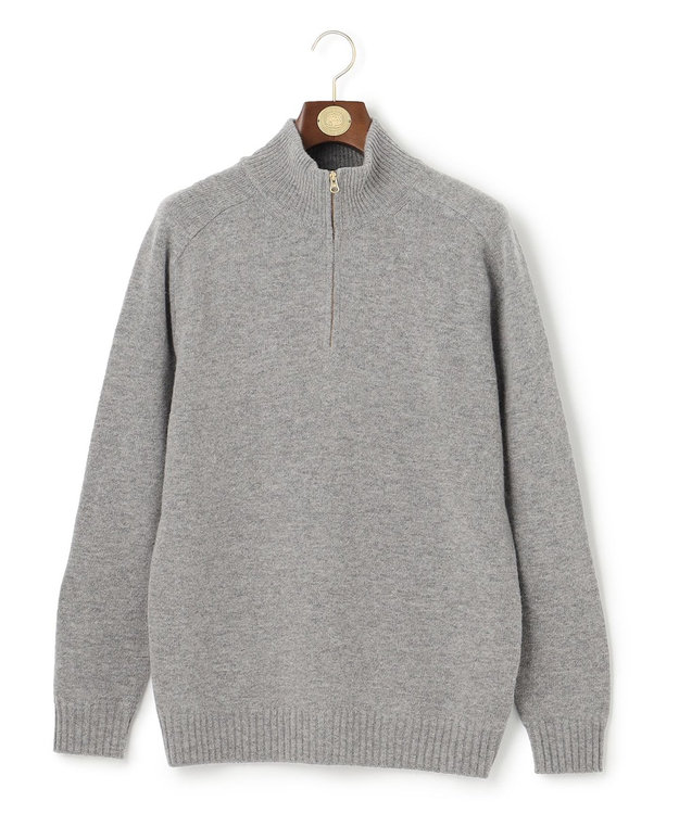 J.PRESS MEN 【一部店舗限定】ハーフジップニット グレー系