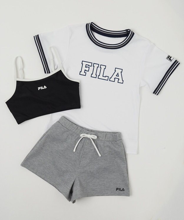 OP／FILA 【FILA】Tシャツ付きセパレート水着3点セット ホワイト