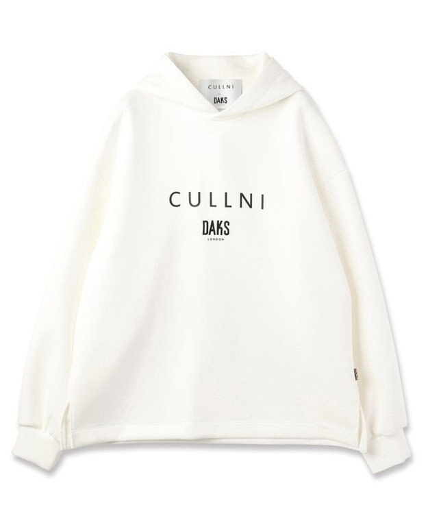 DAKS CULLNI for DAKS ロゴプルオーバーフーディ ホワイト