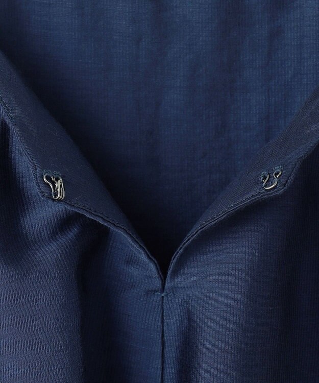 UNFILO ライトシアー ラッフルブラウス ダークブルー