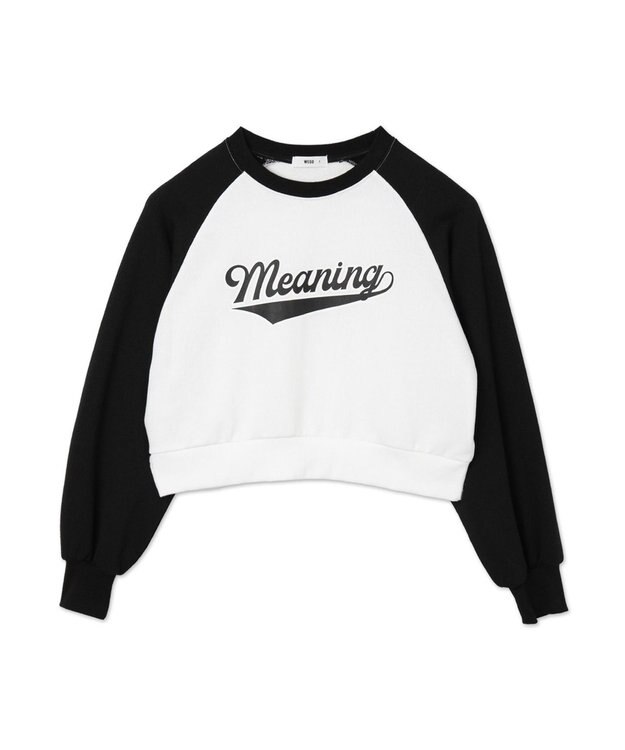 WEGO チームロゴラグランショートスウェット ブラック