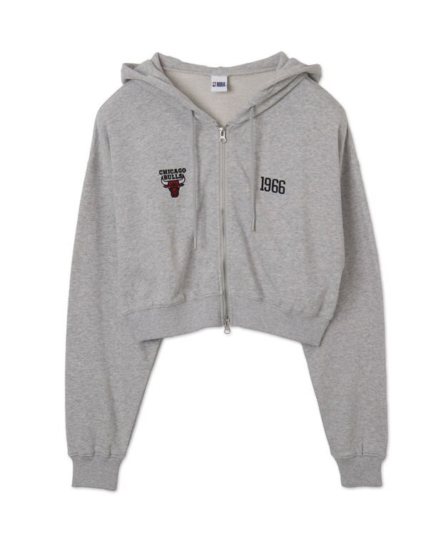 WEGO 別注NBAショートWZIPパーカー 杢グレー