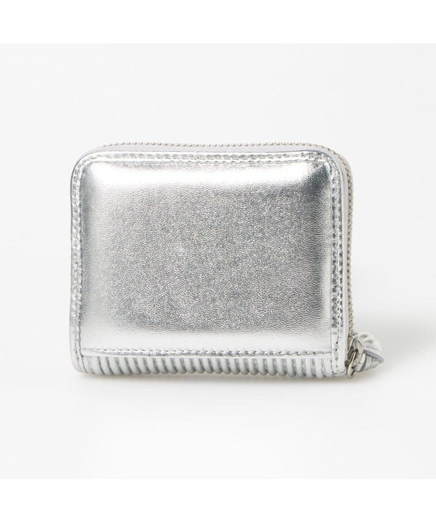 UNBILLION ペルケ perche / シーププリーツ・ジャバラカードウォレット シルバー
