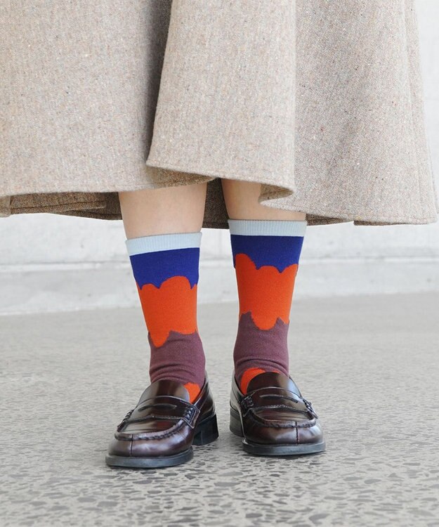 nitorito 【UNISEX】米沢オリジナル柄 ice monster 靴下 navy