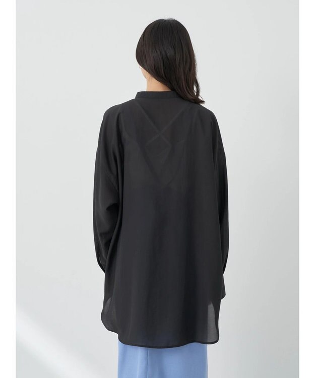 earth music&ecology ショルダースリットシャツ Black