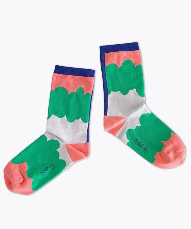 nitorito 【UNISEX】米沢オリジナル柄 ice monster 靴下 pink