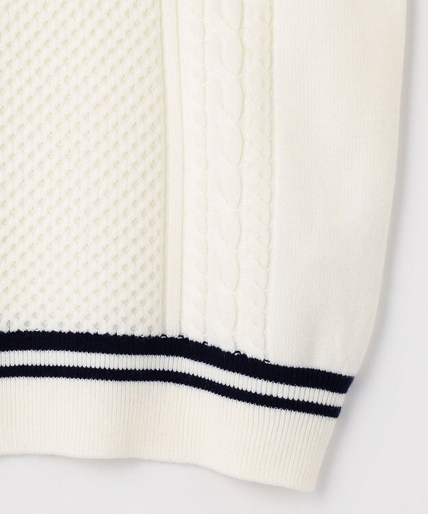 23区GOLF 【WOMEN】【洗える】ニットベスト ホワイト系