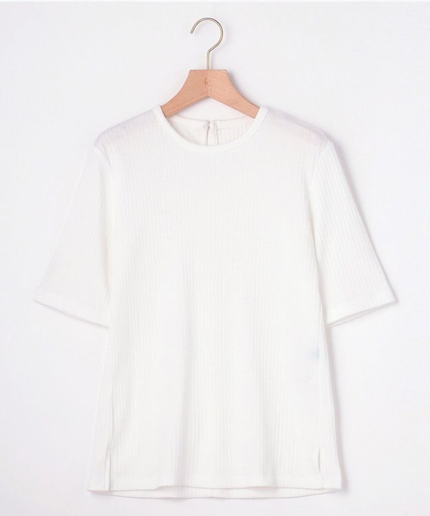 組曲 L ベーシックリブTシャツ アイボリー系