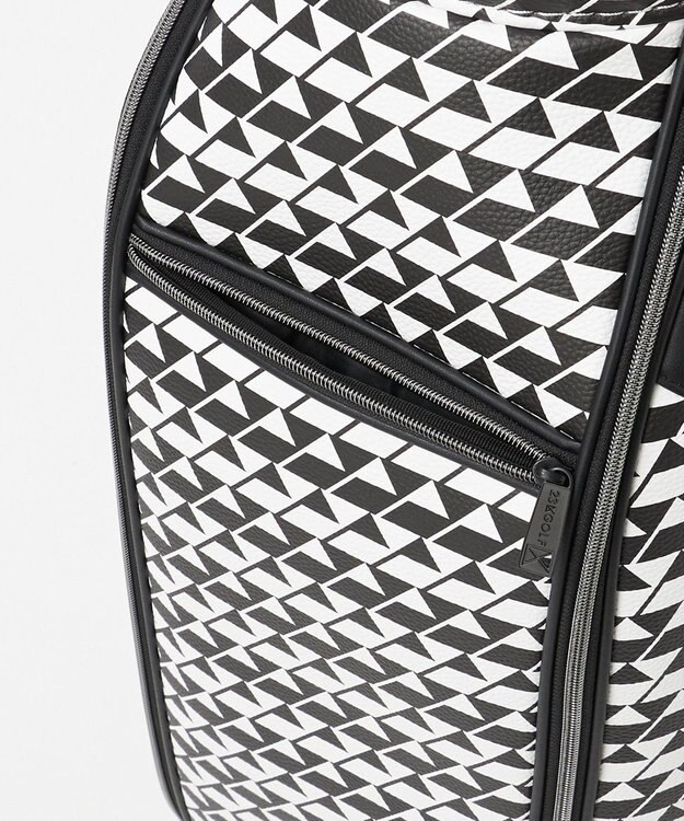 23区GOLF 【UNISEX】フラッグ総柄キャディバッグ　他と被らないデザイン ブラック系5