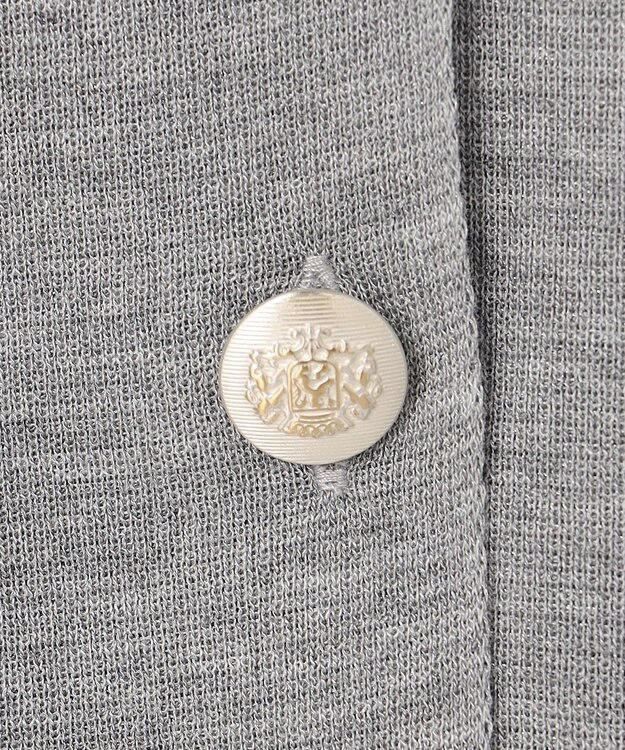 J.PRESS LADIES Vis/Peスパーク ハーフスリーブ ニットジャケット グレー系