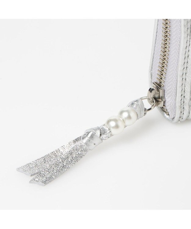 UNBILLION ペルケ perche / シーププリーツ・ジャバラカードウォレット シルバー