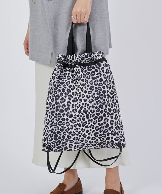 LeSportsac TH CITY KNAPSACK/アップタウンレオパード/ブラック アップタウンレオパード/ブラック