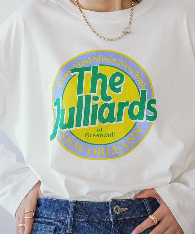 AMERICAN HOLIC サークルロゴプリントロングＴシャツ Off White