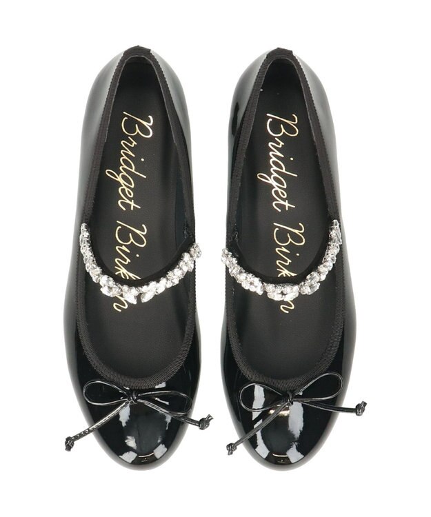 Bridget Birkin 【Bridget Birkin】ビジューストラップバレエシューズ ブラックエナメル