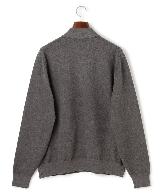 J.PRESS MEN 羽織るだけで整う大人の品格【ストレッチ / イージーケア】【FLEX YARN】ケーブルニット ブルゾンライク カーディガン グレー系