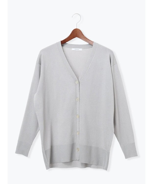Te chichi 【雑誌掲載アイテム】2WAYカシュクールVネックカーディガン《2026 spring catalog item》 シルバー