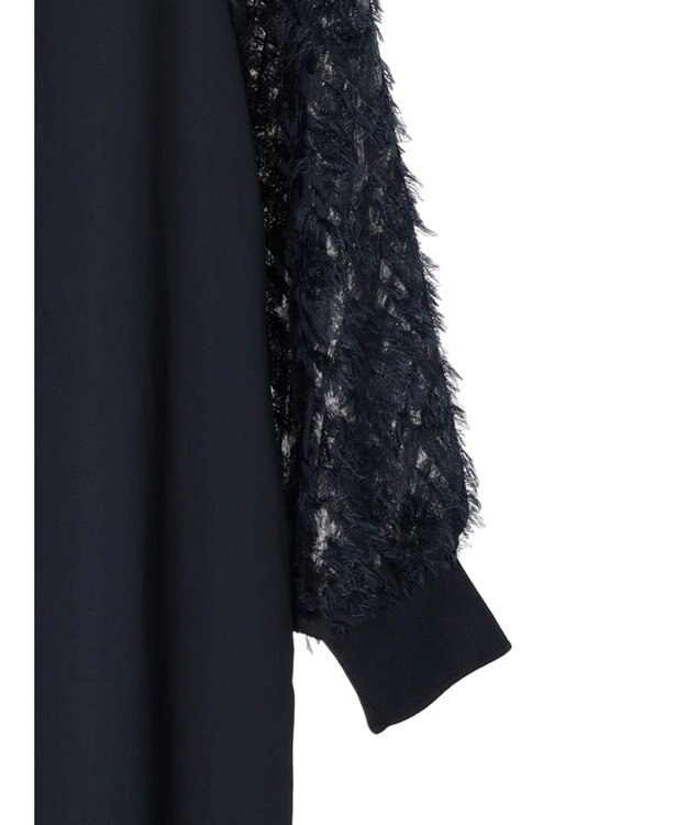 CRAFT STANDARD BOUTIQUE 袖ジャガードラグランワンピース Navy