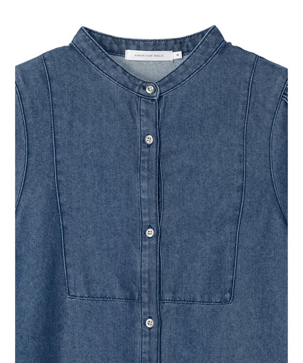 AMERICAN HOLIC デニムフレアシャツワンピース Indigo