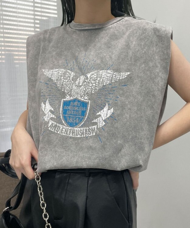 WEGO ヴィンテージウォッシュタックノースリーブT グレーその他