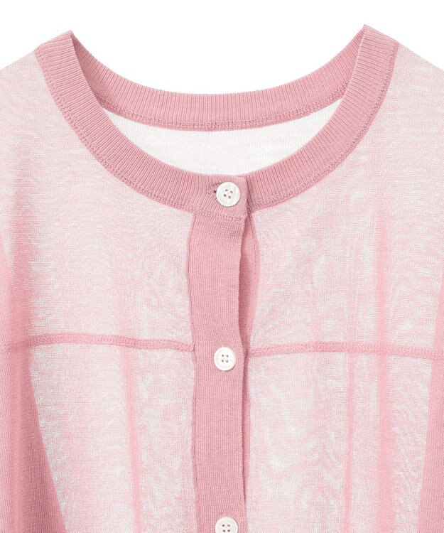 AMERICAN HOLIC 【WEB限定】【接触冷感】2WAYシアーニットカーディガン Pink