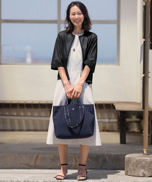 J.PRESS LADIES SHEER LIGHT KNIT ブルゾン ブラック系