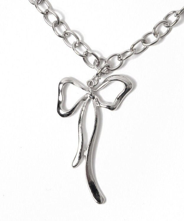 WEGO Lメニーリボンメタルネックレス シルバー