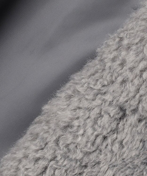 UNFILO エコファー ステンカラーコート グレー