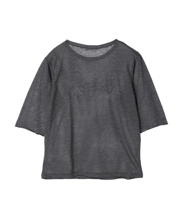 Green Parks シアーボーダーロゴプルオーバー Gray