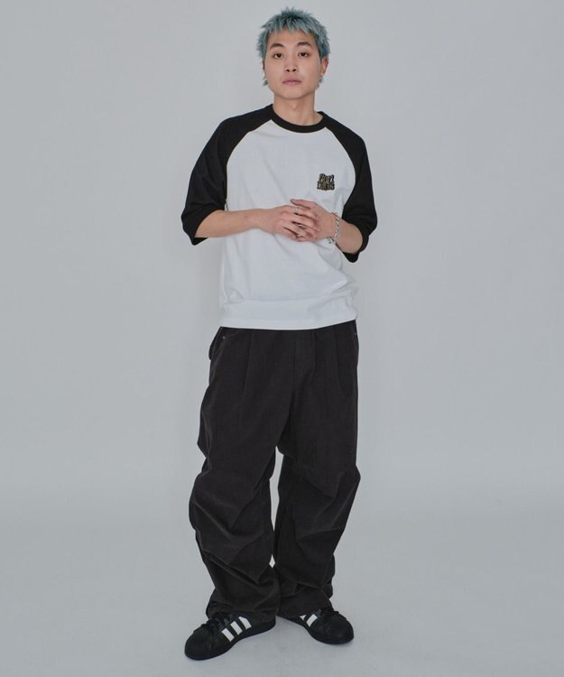 WEGO 【ユニセックス着用ITEM/MLサイズ展開】別注BENDAVISグラフィックラグランT（7S） ホワイト