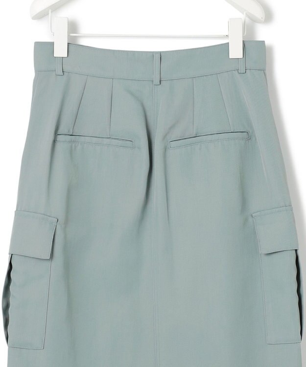 ICB L 【洗える】ヘビーナイロンツイル スカート ティールグレー系