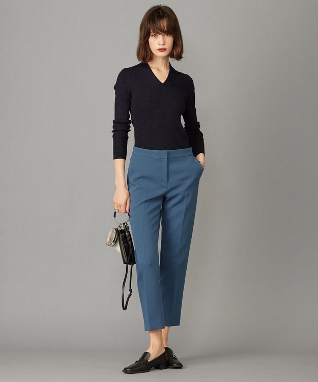 ICB 【防シワ・洗える】 トリプルクロスツイル スティックパンツ ダルブルー系