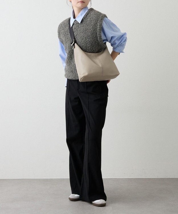 russet レザーホーボーバッグ M(CE-1658) GrayBeige