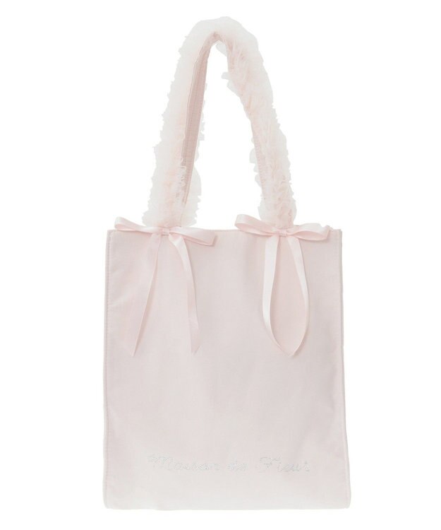 Maison de FLEUR チュールハンドルスクエアトートバッグ Pink