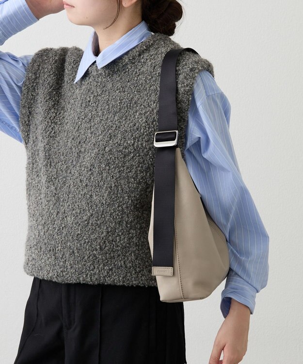 russet レザーホーボーバッグ M(CE-1658) GrayBeige