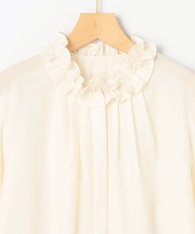 組曲 S 【加藤ローサさん着用】アンティークオーガンフリル ブラウス アイボリー系